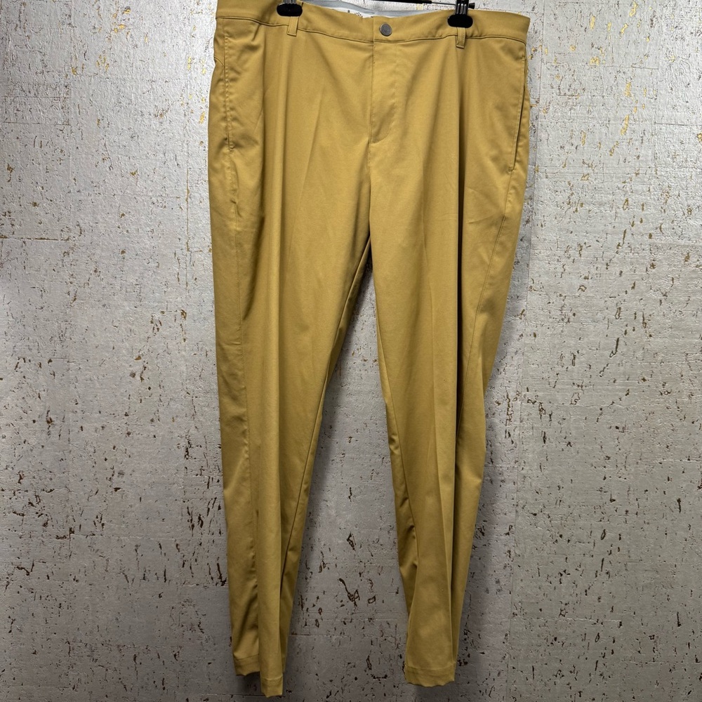 Men’s Puma Tan Chinos Slim Fit Cotton Blend, Moisture Wicking Fabric, Offers UPF